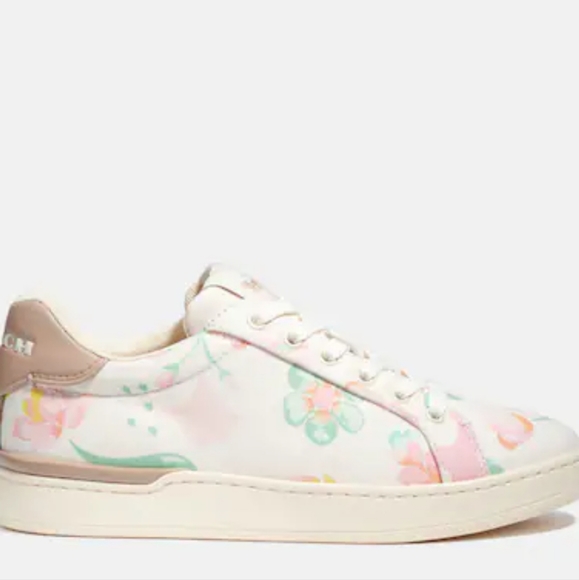 BNWB Coach Clip low top sneaker with floral print size 7 - Picture 3 of 4